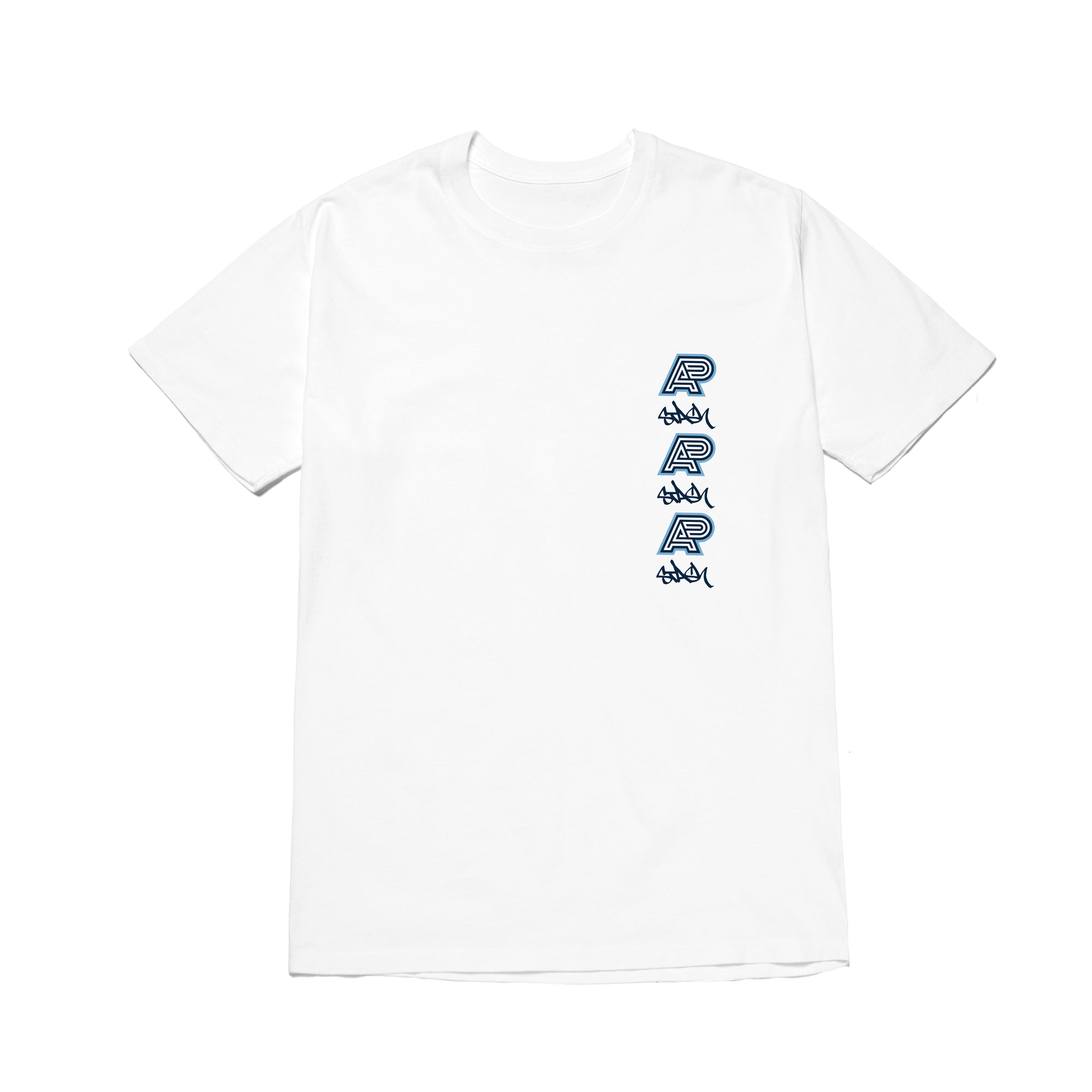A&P x STASH STACKED LOGO TEE WHITE