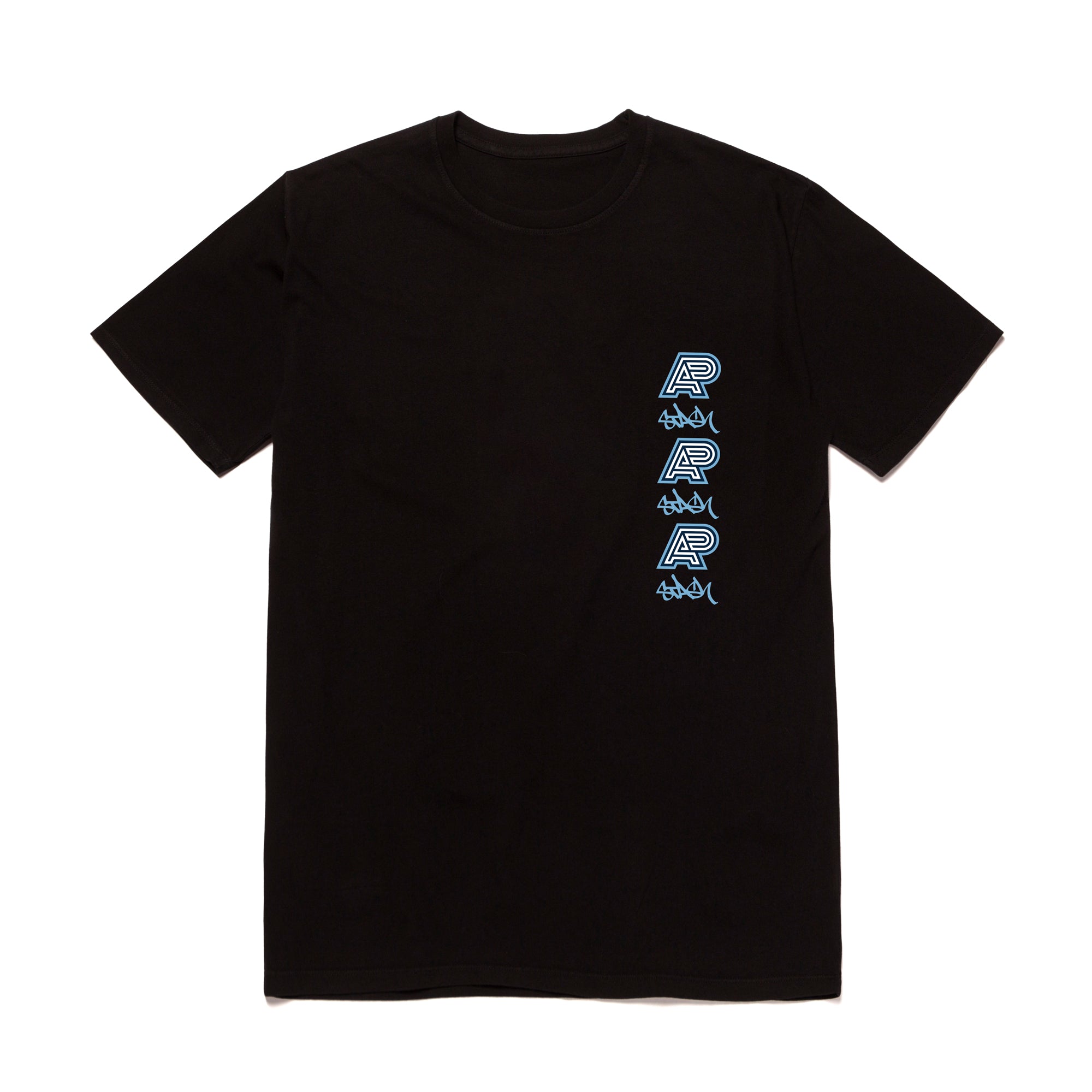 A&P x STASH STACKED LOGO TEE BLACK