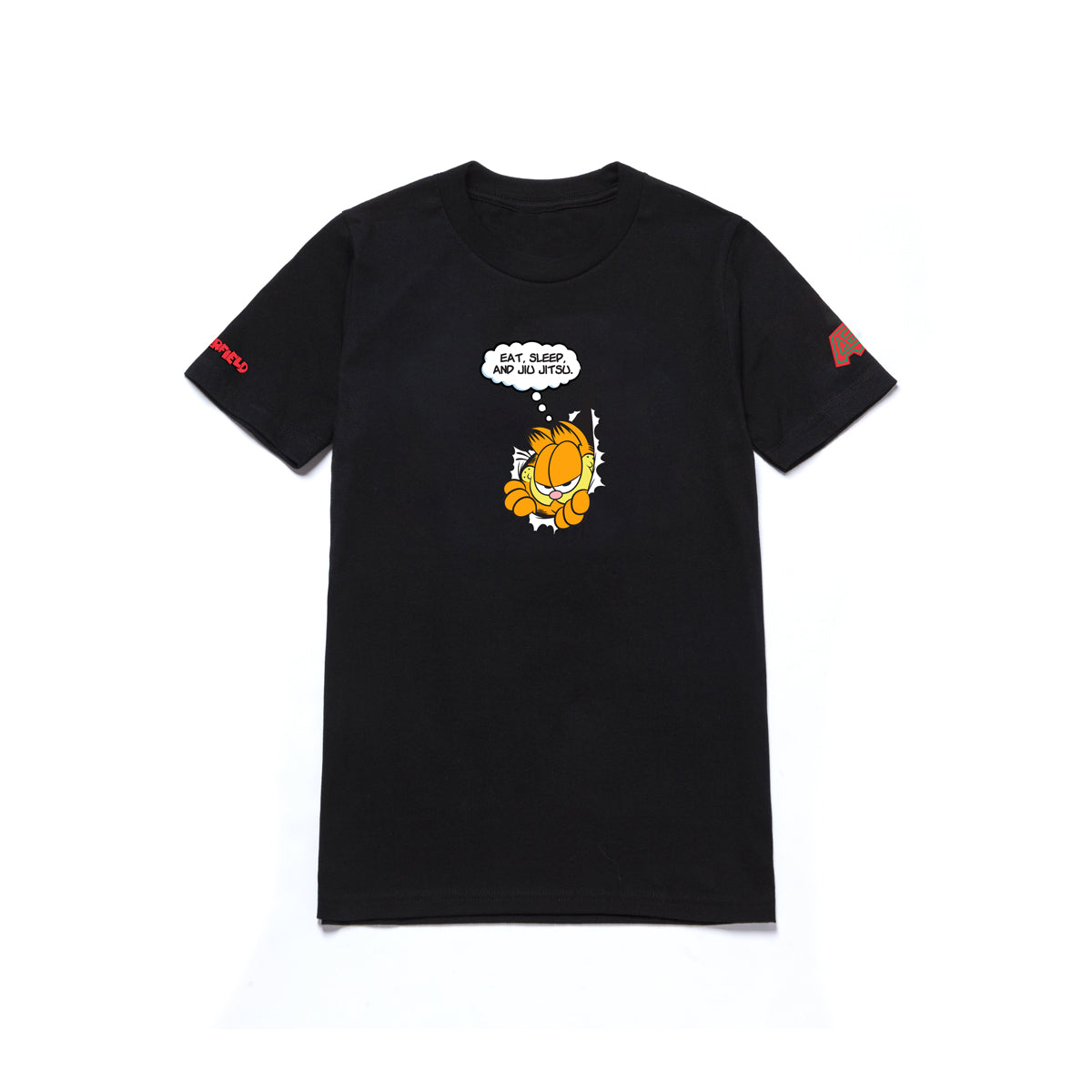 A&P GARFIELD EAT SLEEP JIU JITSU KIDS TEE BLACK
