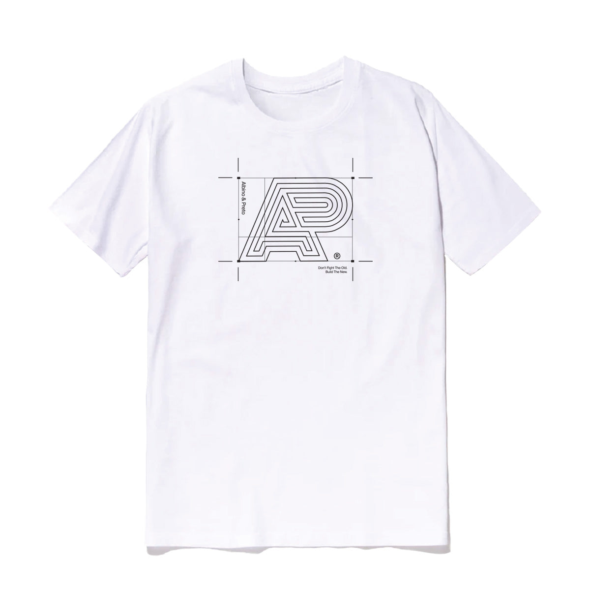 A&P BUILDING BLOCK CROP TEE WHITE