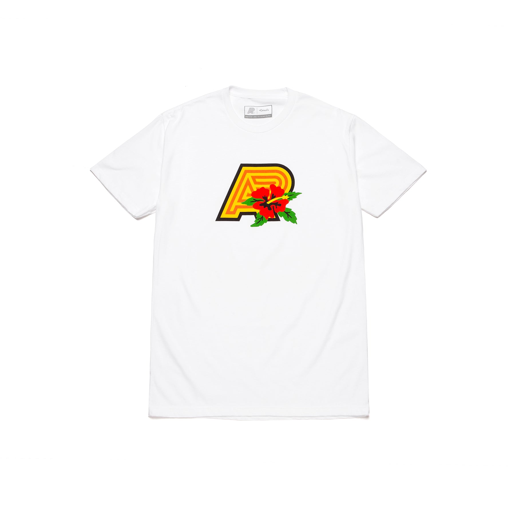 A&P LOCALS HIBISCUS TEE WHITE