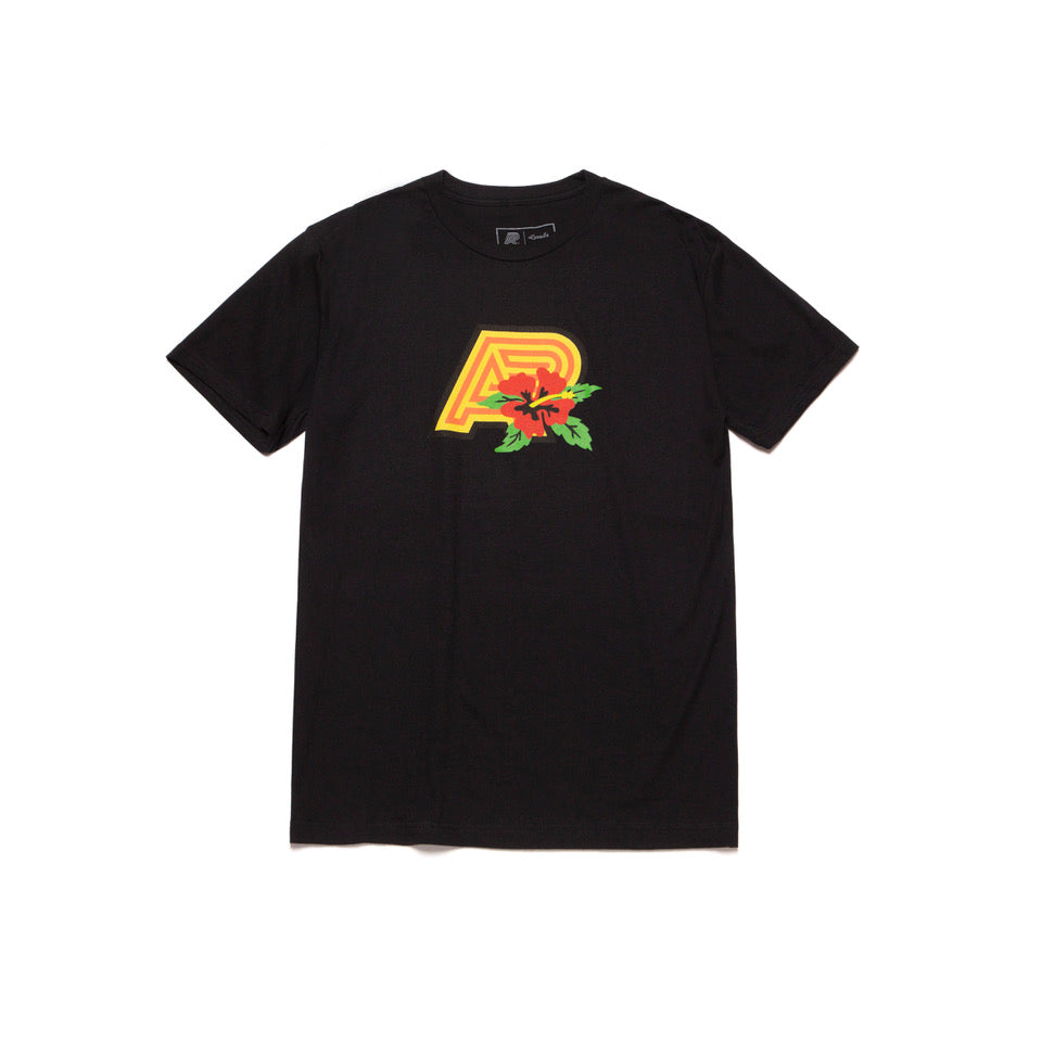 A&P LOCALS HIBISCUS TEE BLACK