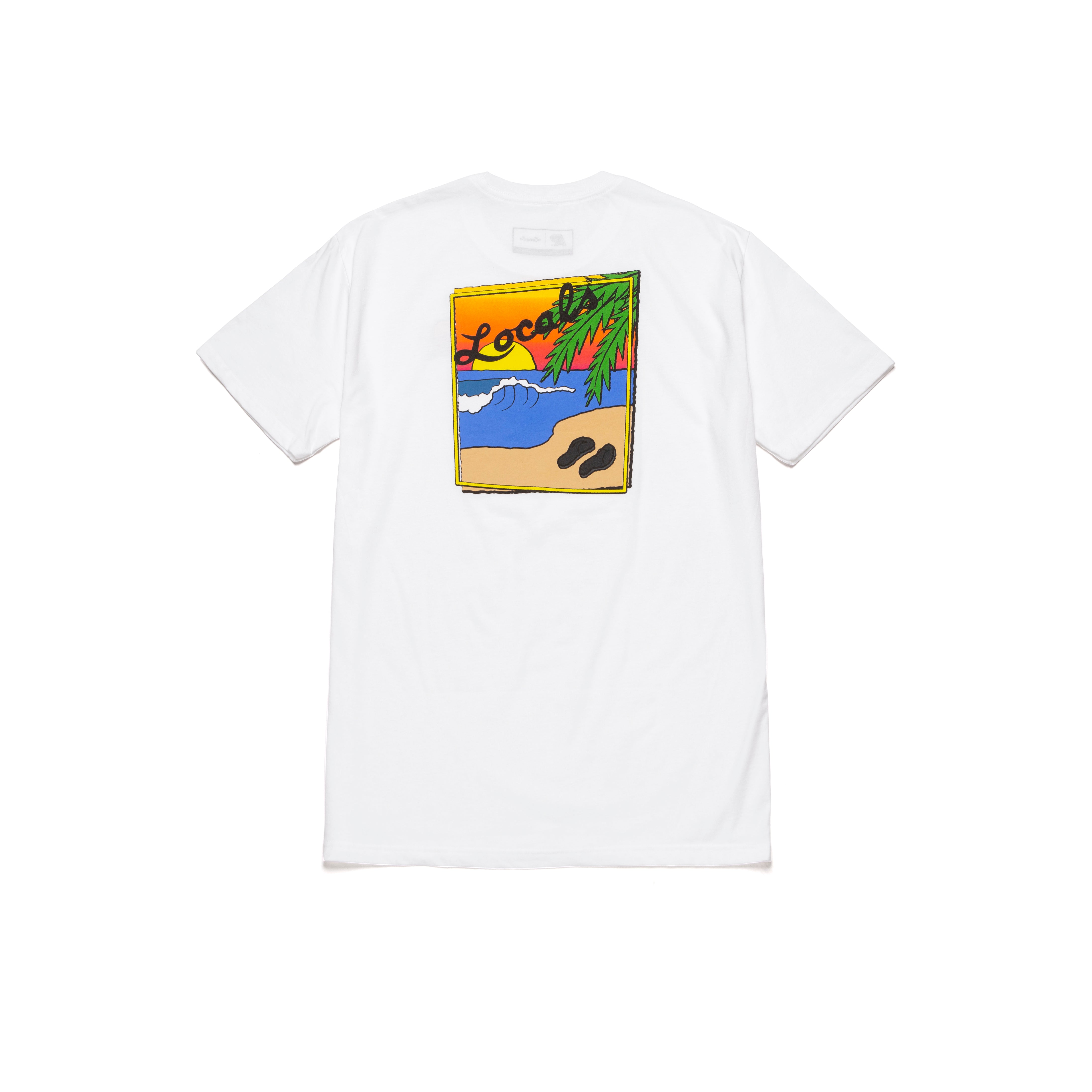 A&P LOCALS PIPELINE TEE WHITE