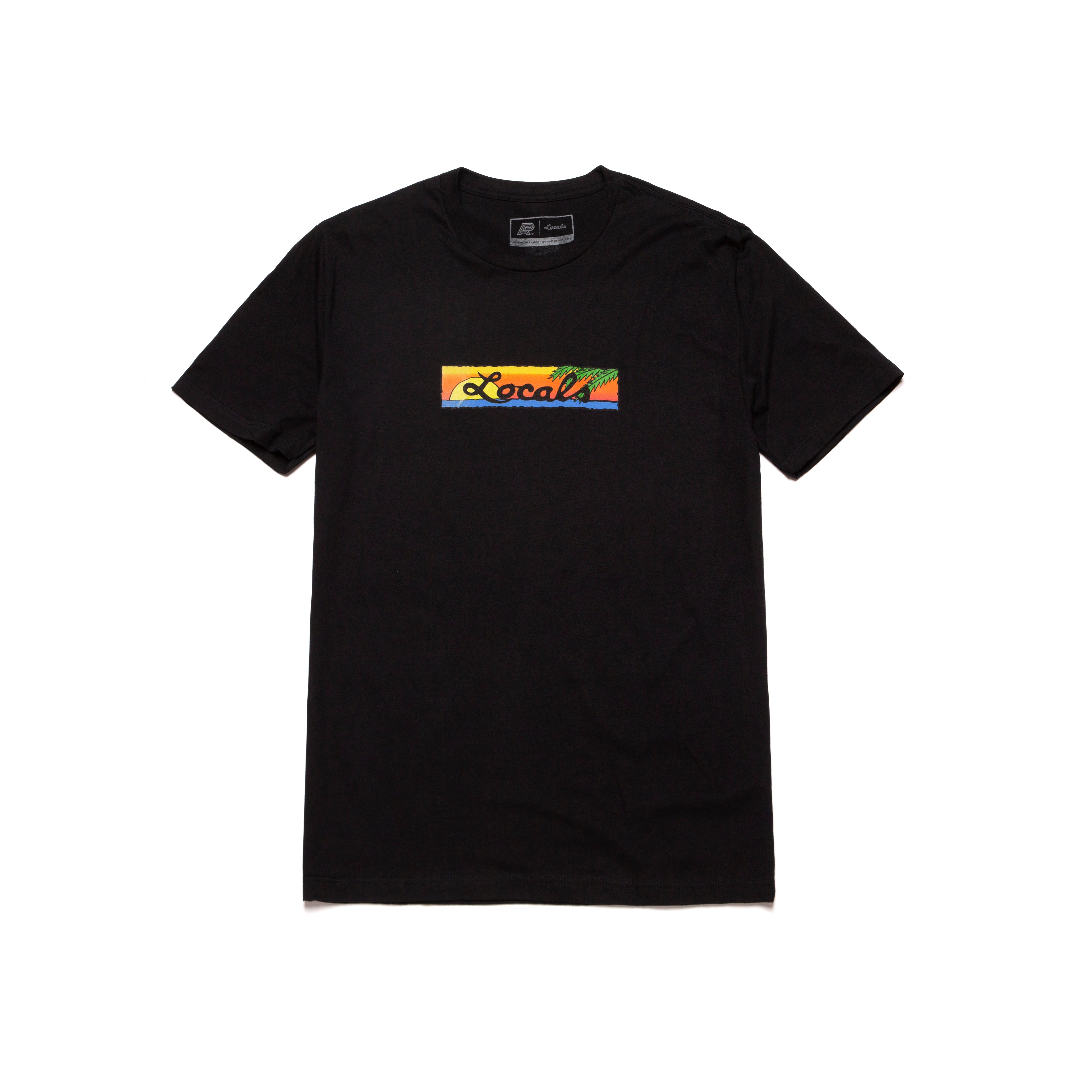 A&P LOCALS SUNSET TEE BLACK