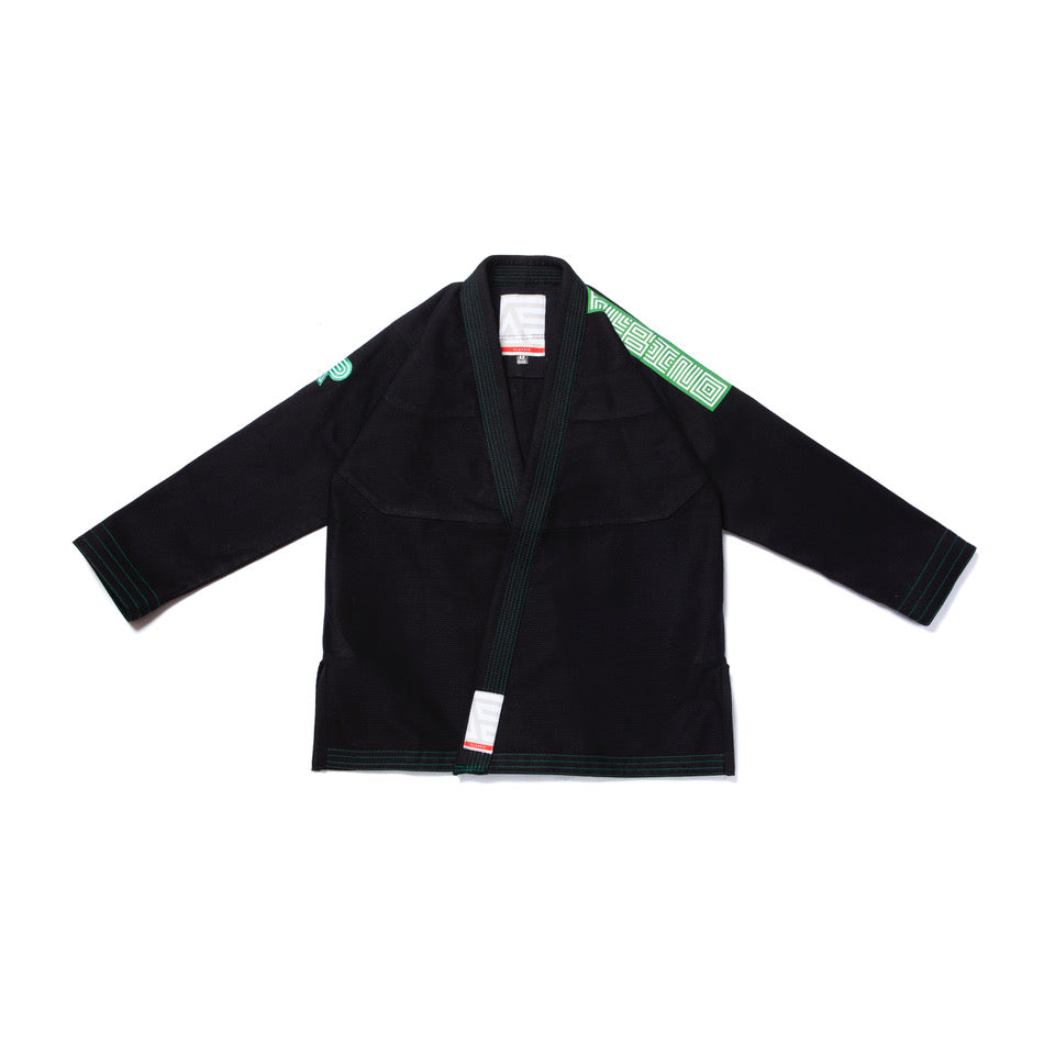 A&P B75 Q4 HERRINGBONE CLASSIC KIMONO BLACK (FULFILLMENT)