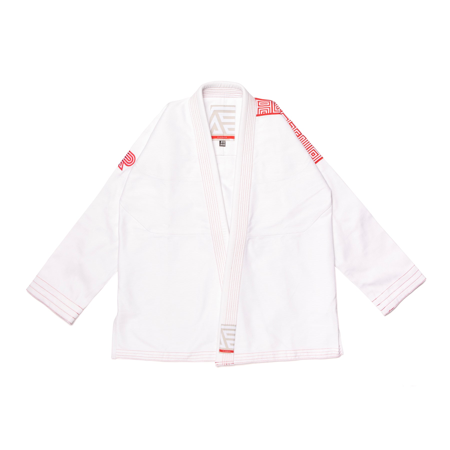 A&P B68 HERRINGBONE CLASSIC KIMONO WHITE