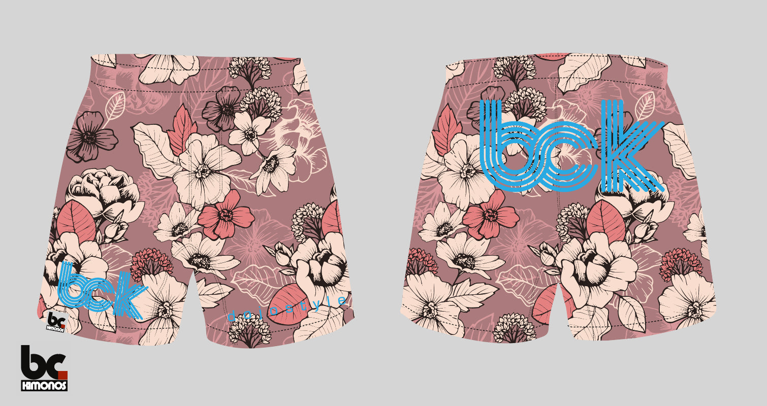 BJJ NoGi Grappling Short: Flowers
