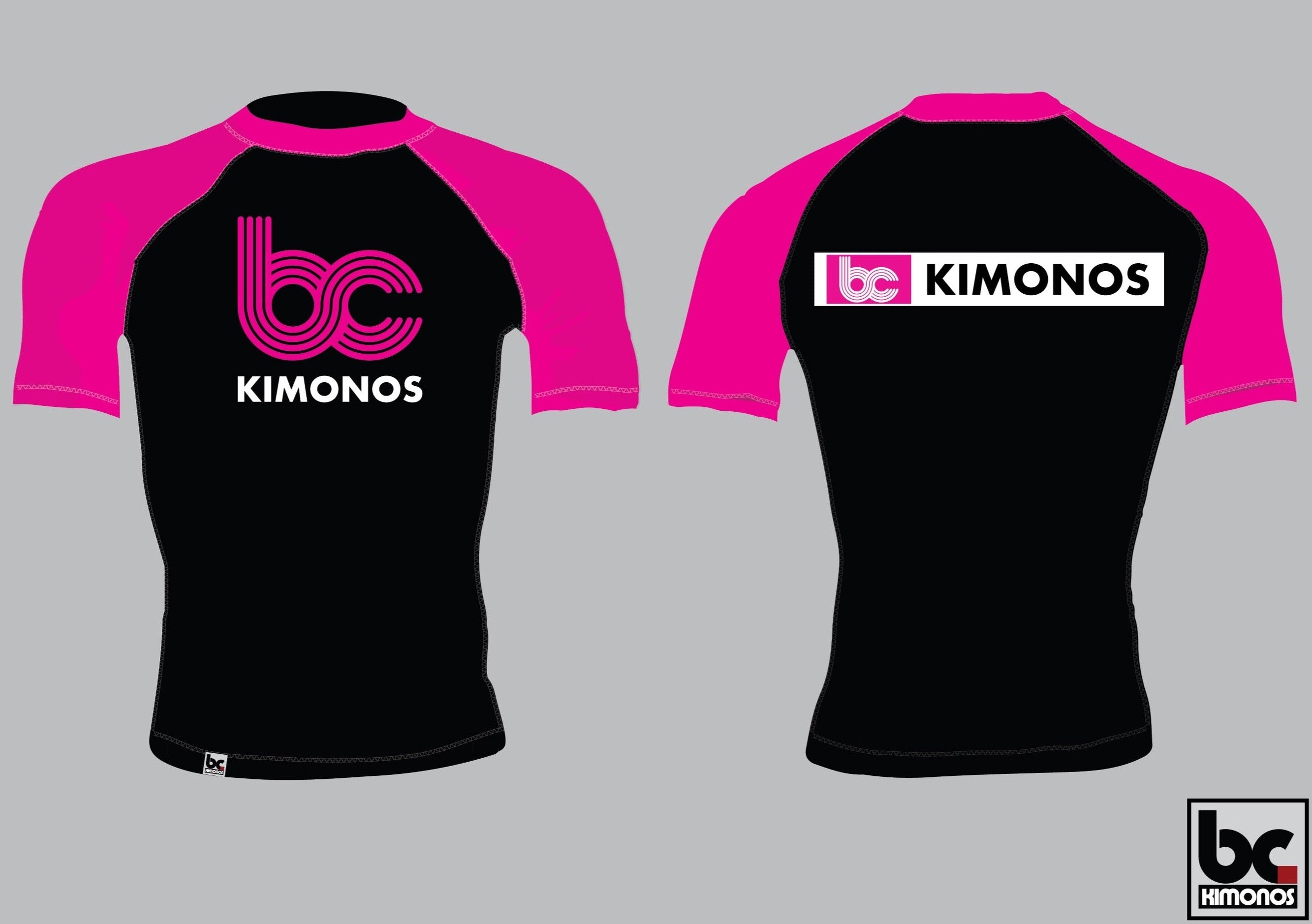 BJJ NoGi Grappling Rash Guard: Pink