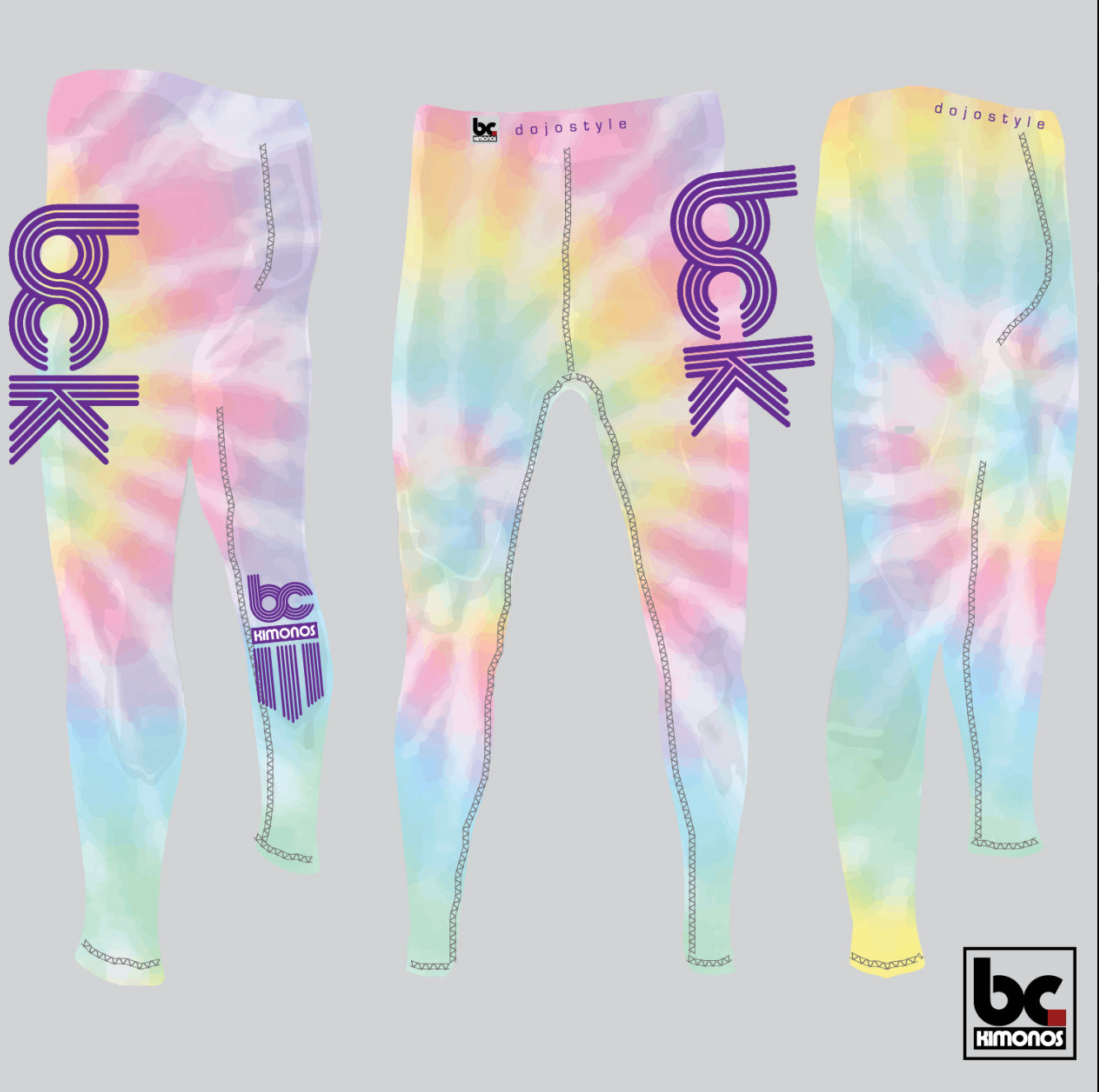 BJJ NoGi Grappling Spats/Tights: Tie Dye