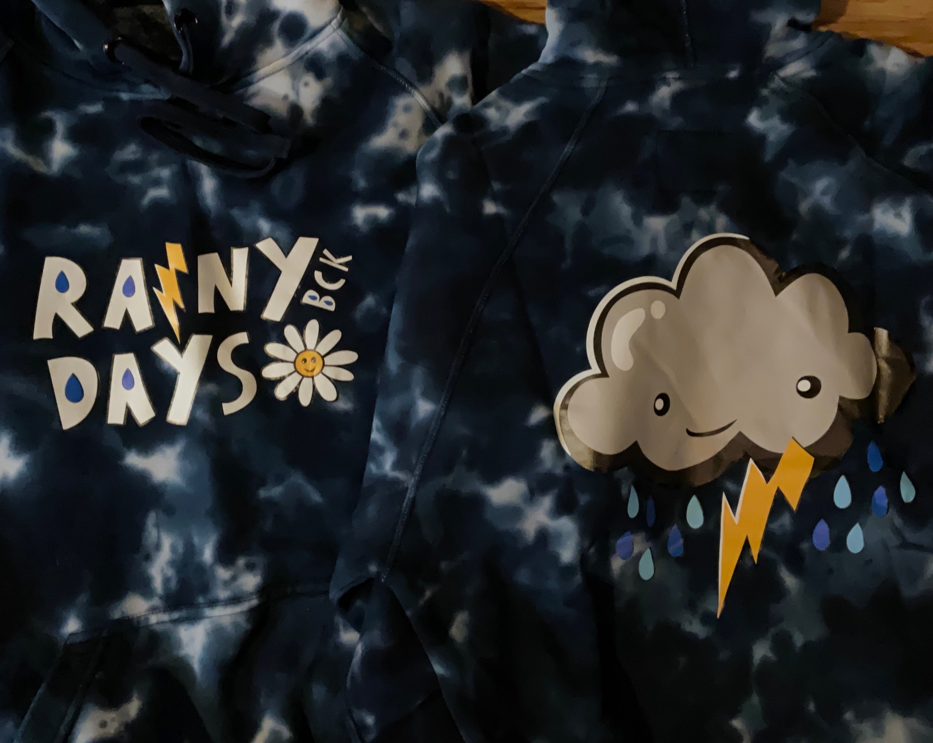 BJJ Pullover Hoodie: Rainy Days Dark Tie Dye