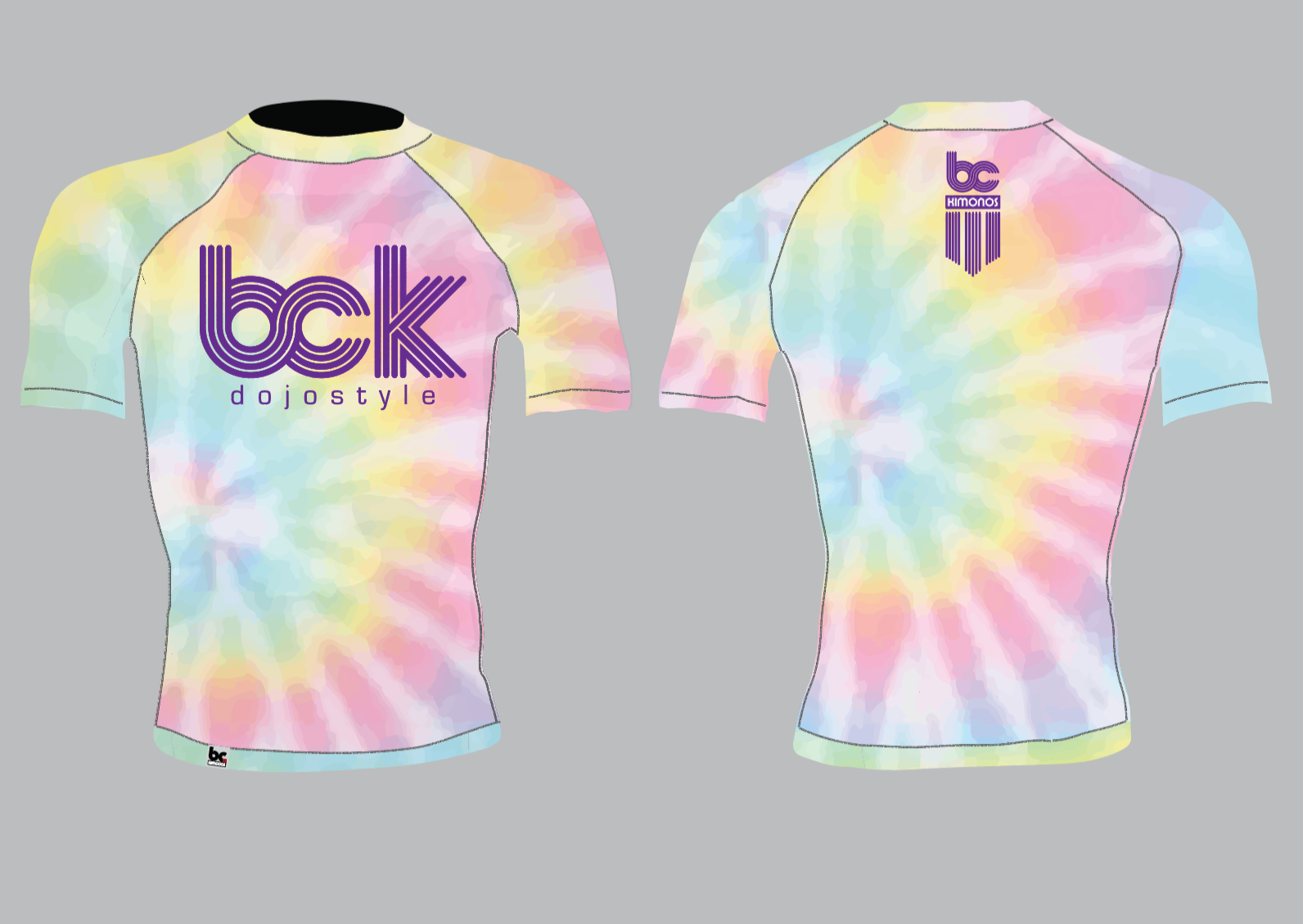 BJJ NoGI Grappling Rash Guard: Tie Dye