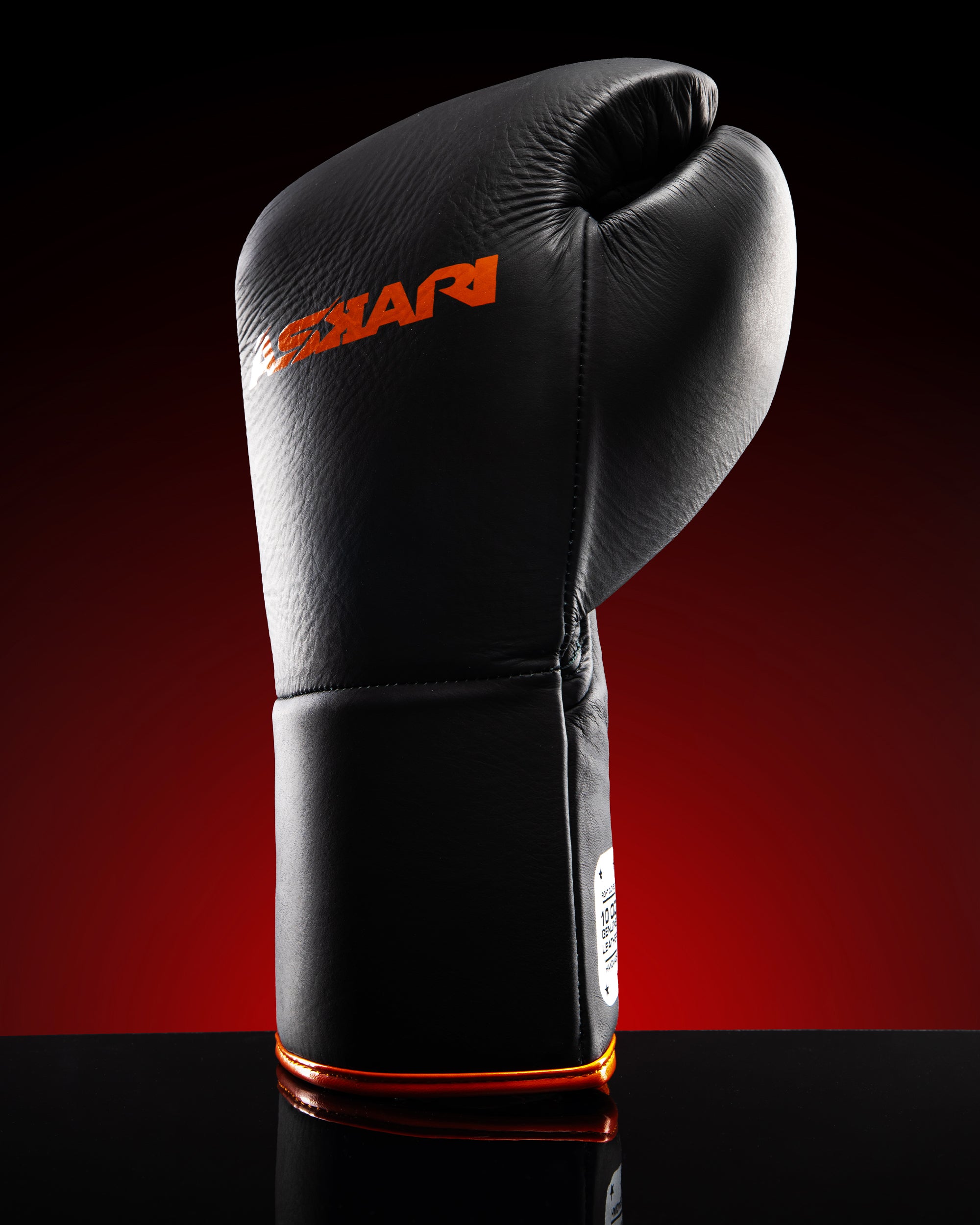 LACE UP PROFFESIONAL BOXING GLOVES [BLK-FIRE]