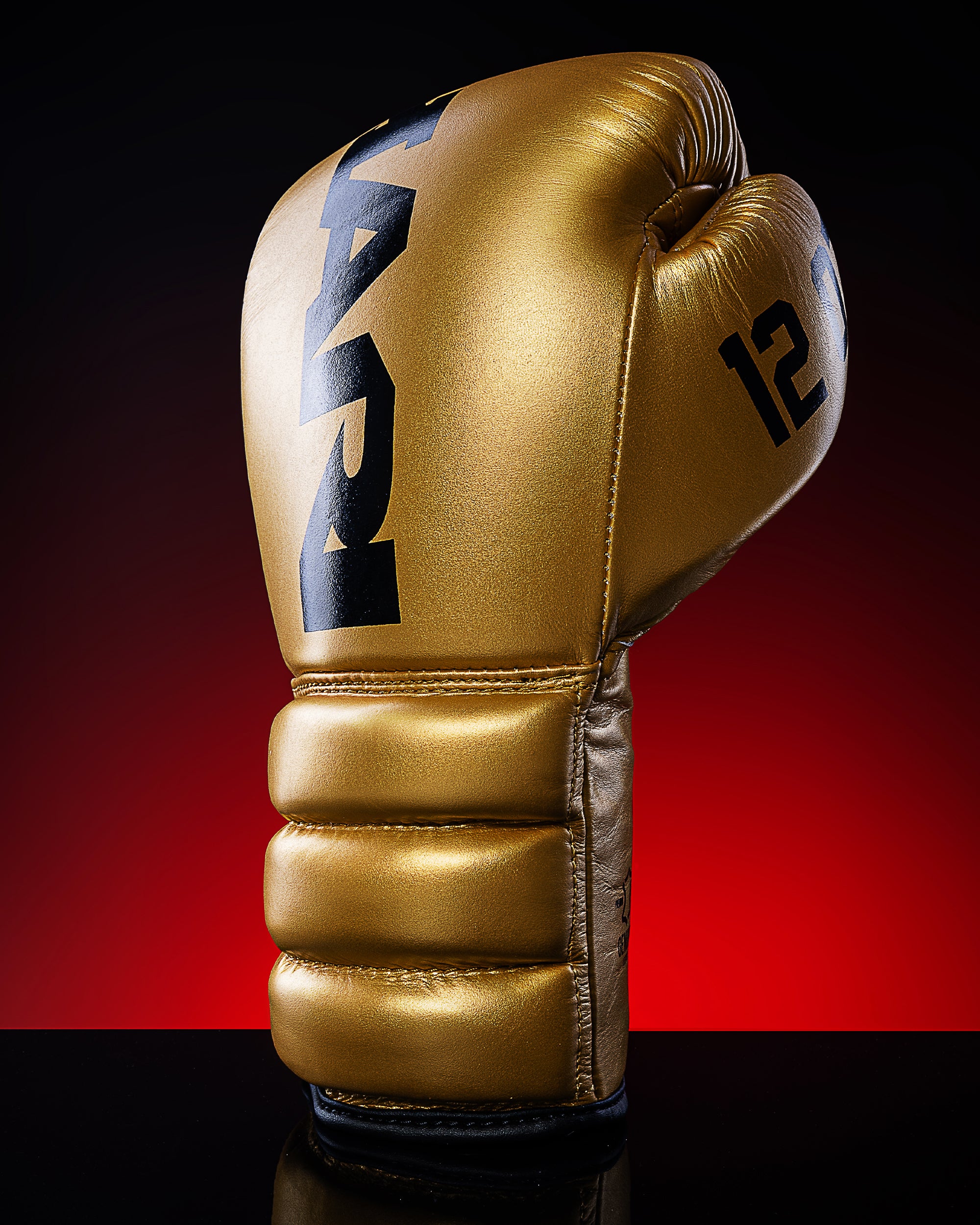 LACE UP PROFFESIONAL BOXING GLOVES [GOLD]
