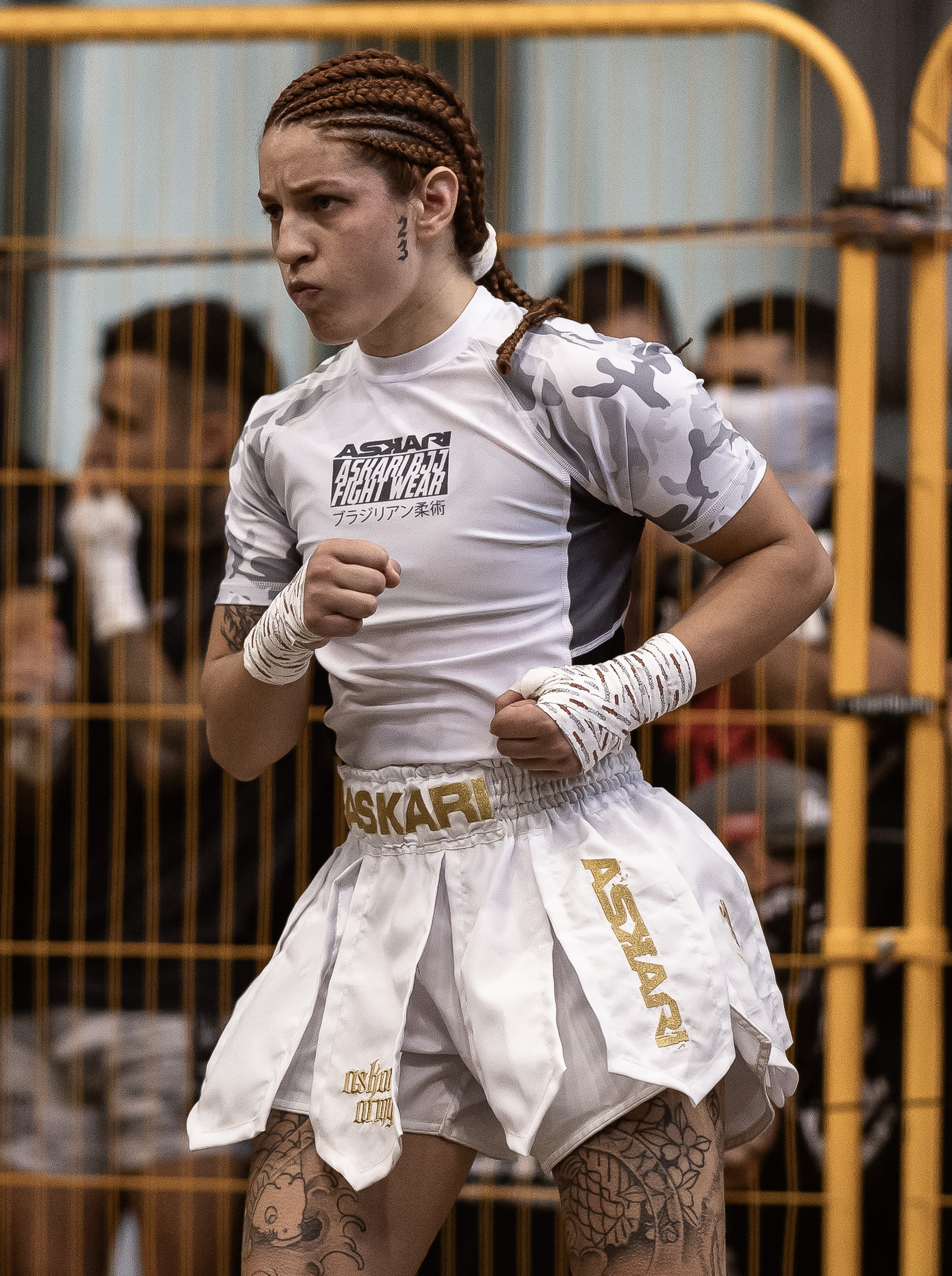 GLADIATOR SHORTS [WHITE/GOLD]