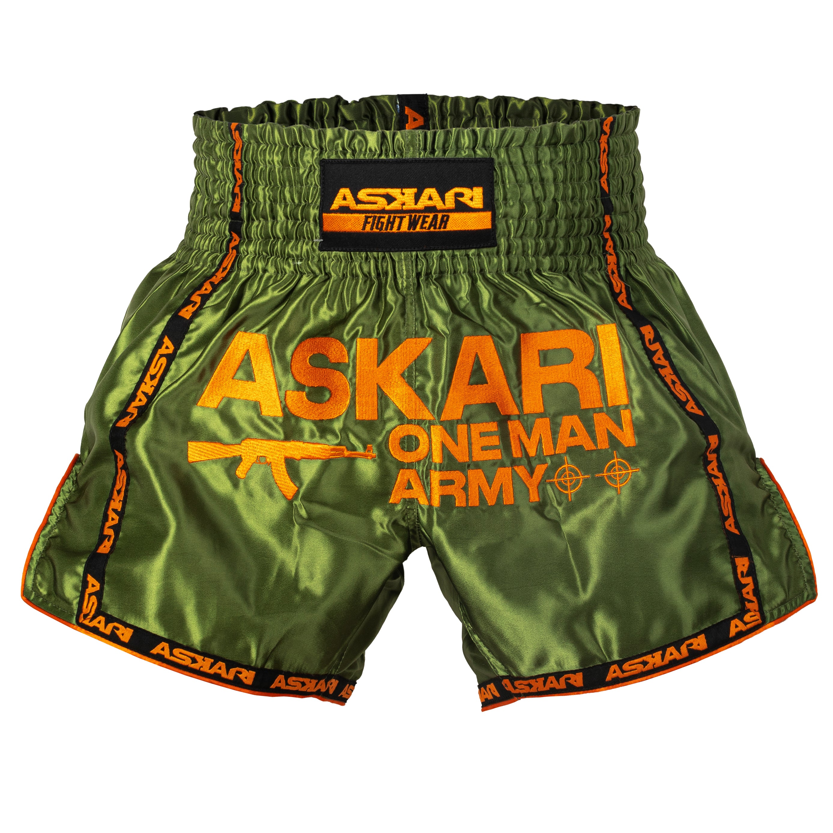 "ONE MAN ARMY" MUAY THAI SHORTS [KHAKI]