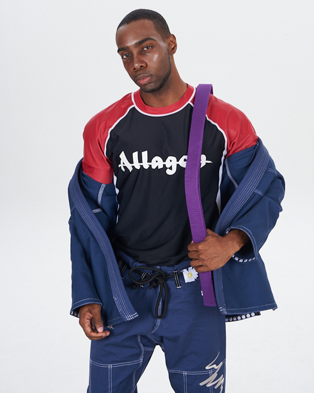 (세트)주짓수 래쉬가드-레드