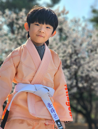 (풀세트)주니어 주짓수도복- 사하라 사막 피치레드