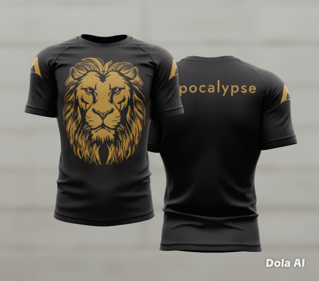 Lion short sleeve rash guard