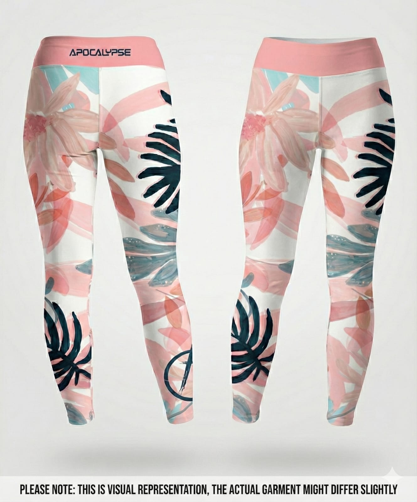 Pastel fern ladies leggings