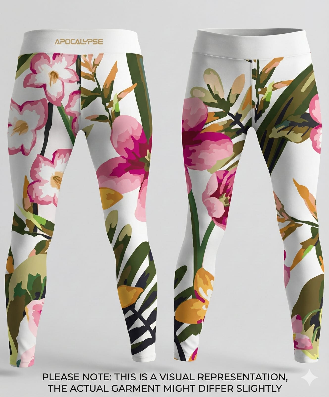 White Floral ladies leggings