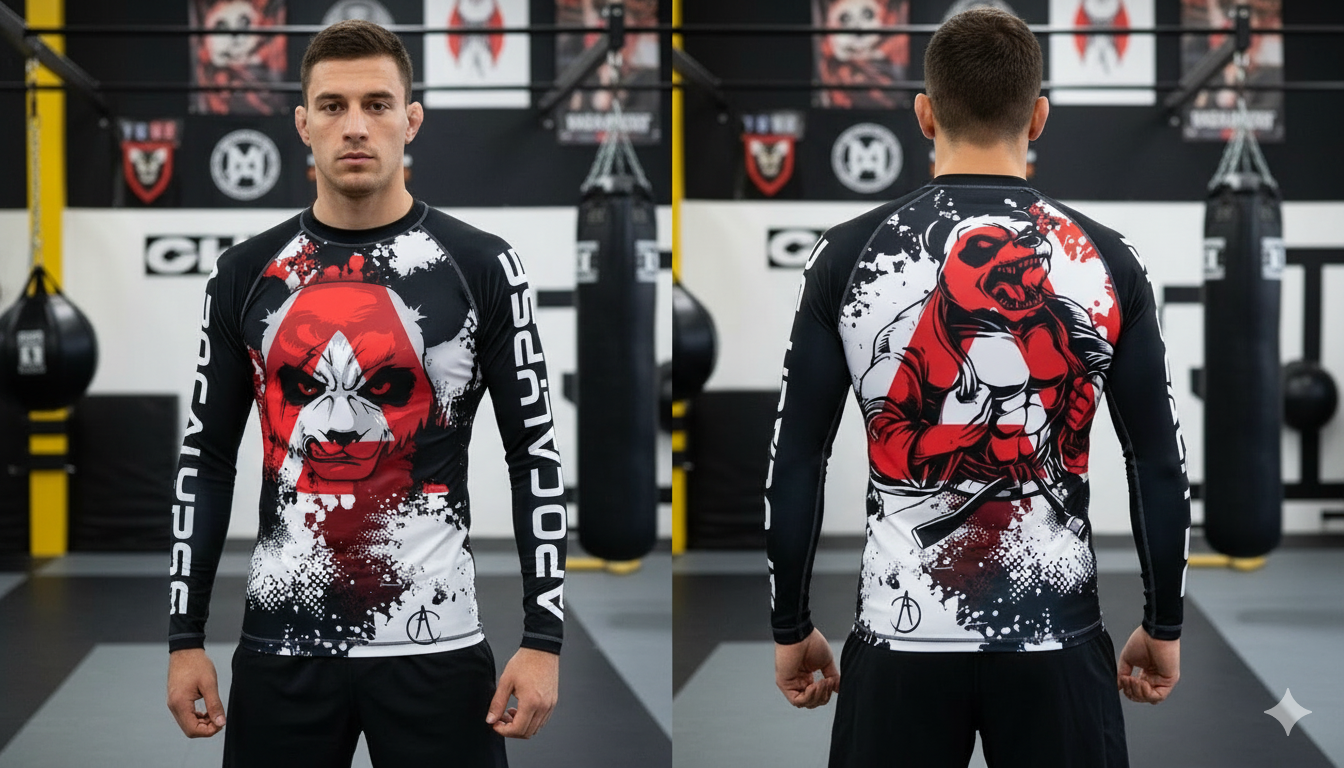 Angry Panda  long sleeve rash guard