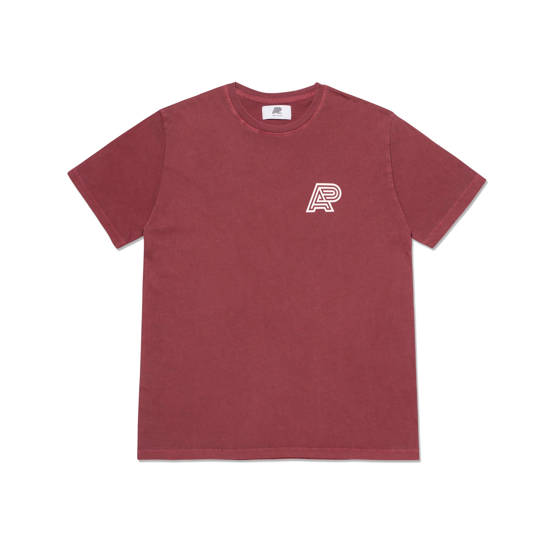 A&P PIGMENT DYED MARK TEE BURGUNDY