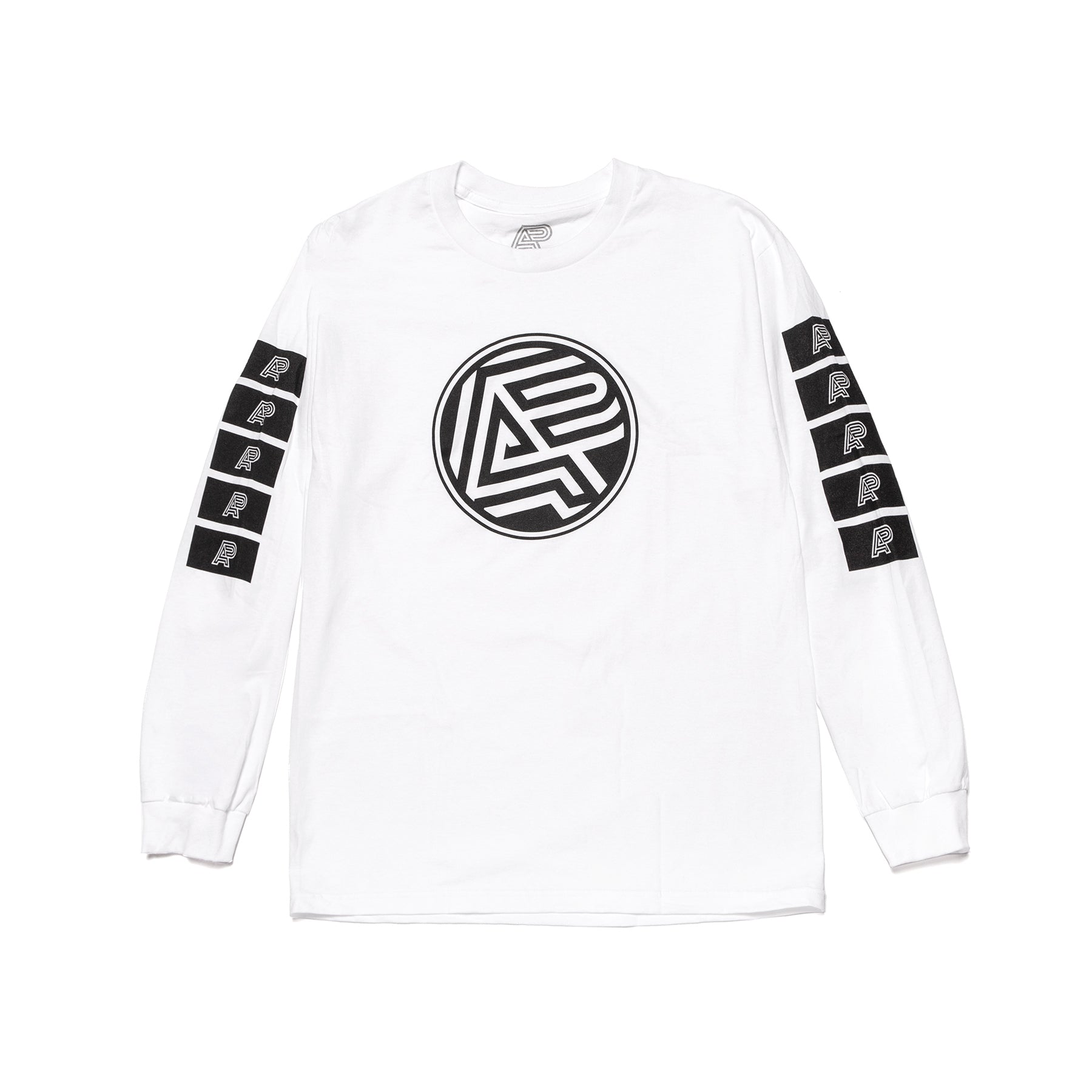 A&P BLOCK LOGO LS TEE WHITE (FULFILLMENT)