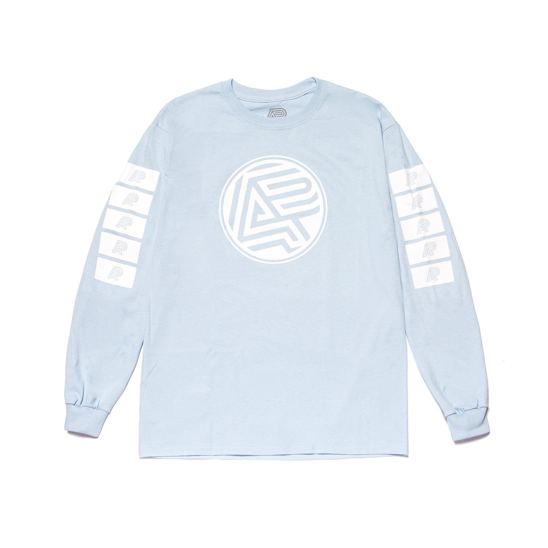 A&P BLOCK LOGO LS TEE BABY BLUE (FULFILLMENT)