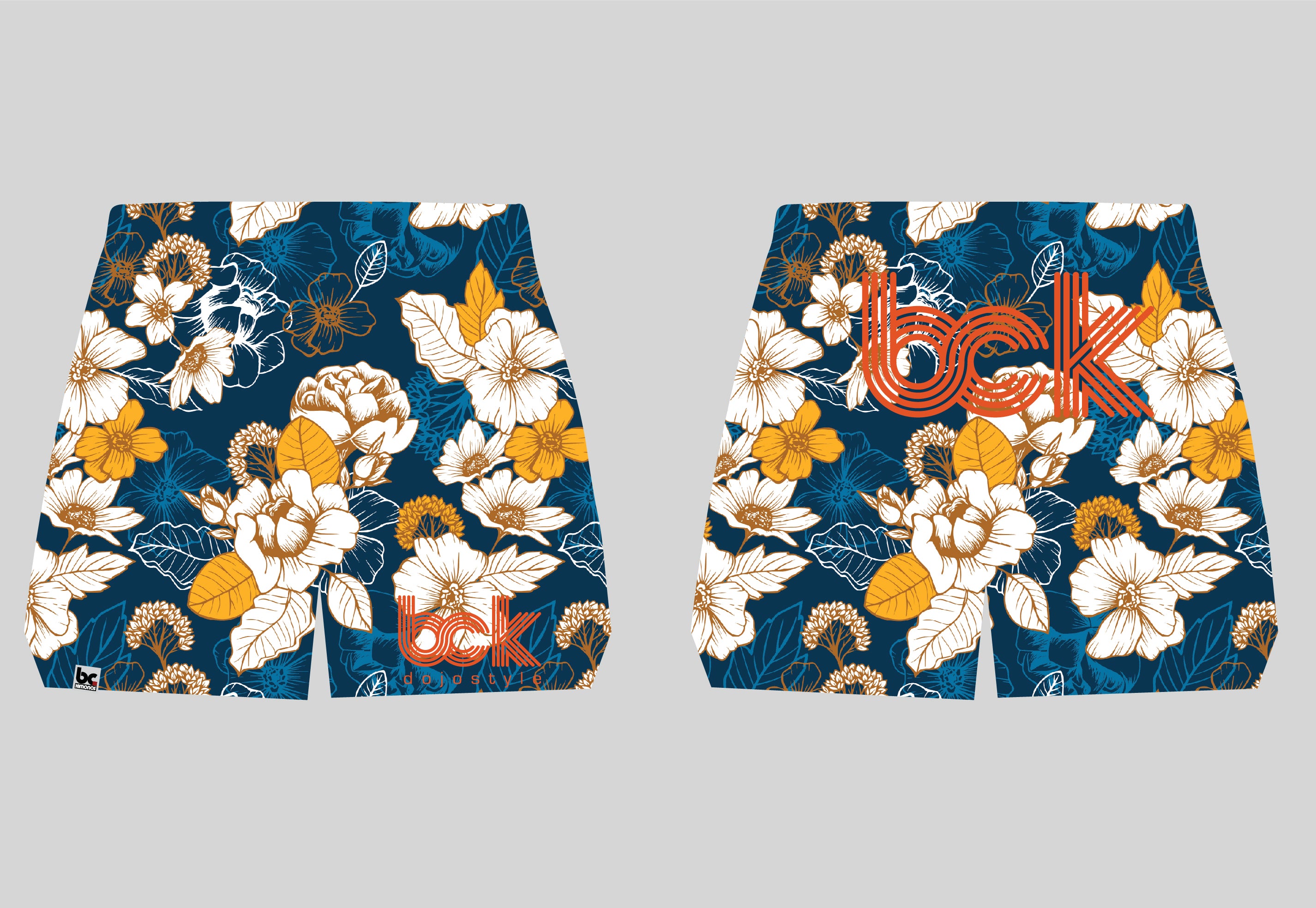 BJJ NoGi Grappling Short: Flowers V2