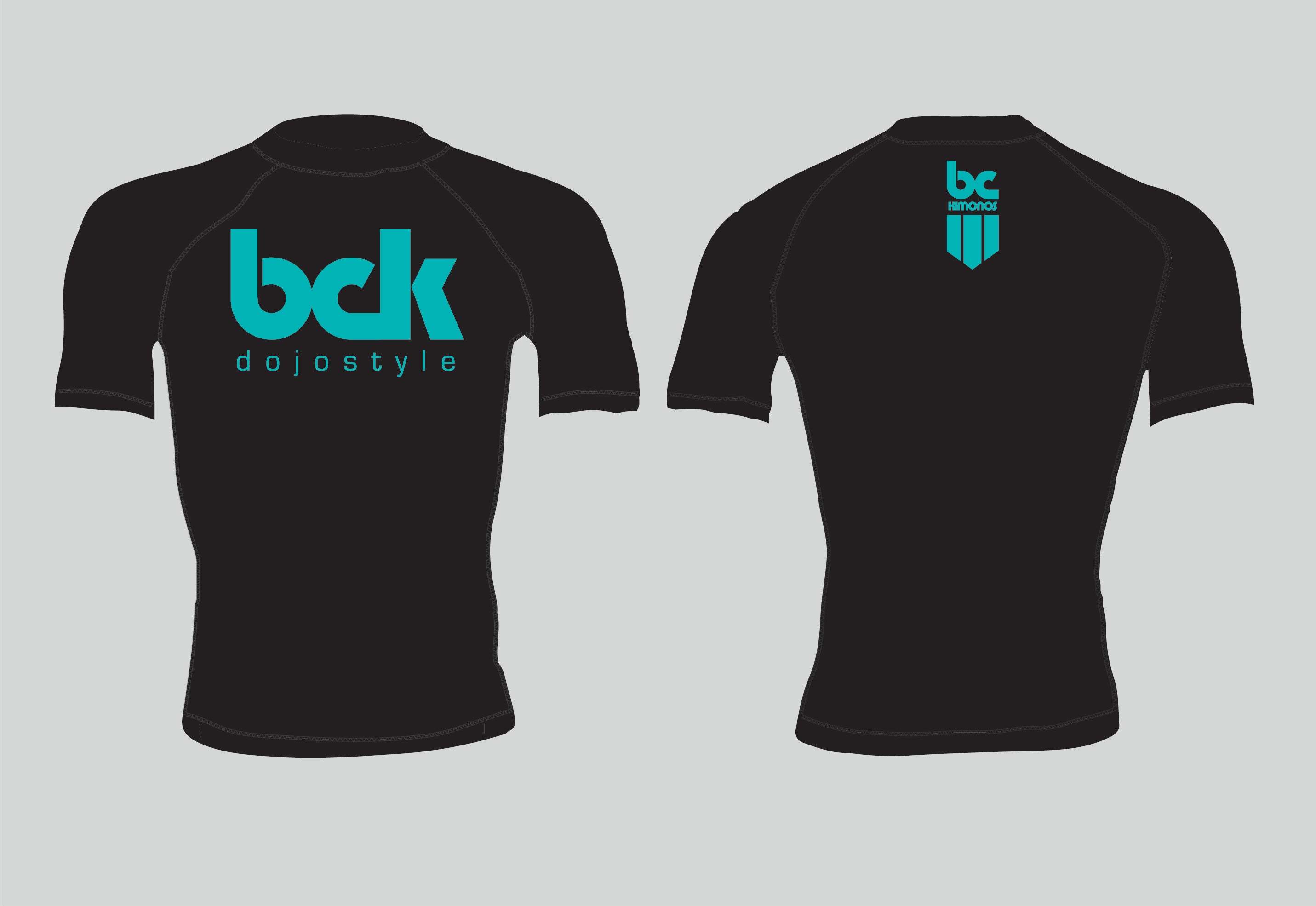 BJJ NoGI Grappling Rash Guard: Dojostyle Teal