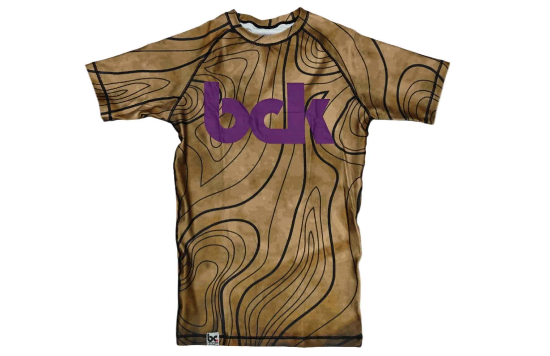 BJJ NoGI Grappling Rash Guard: Brown Topo