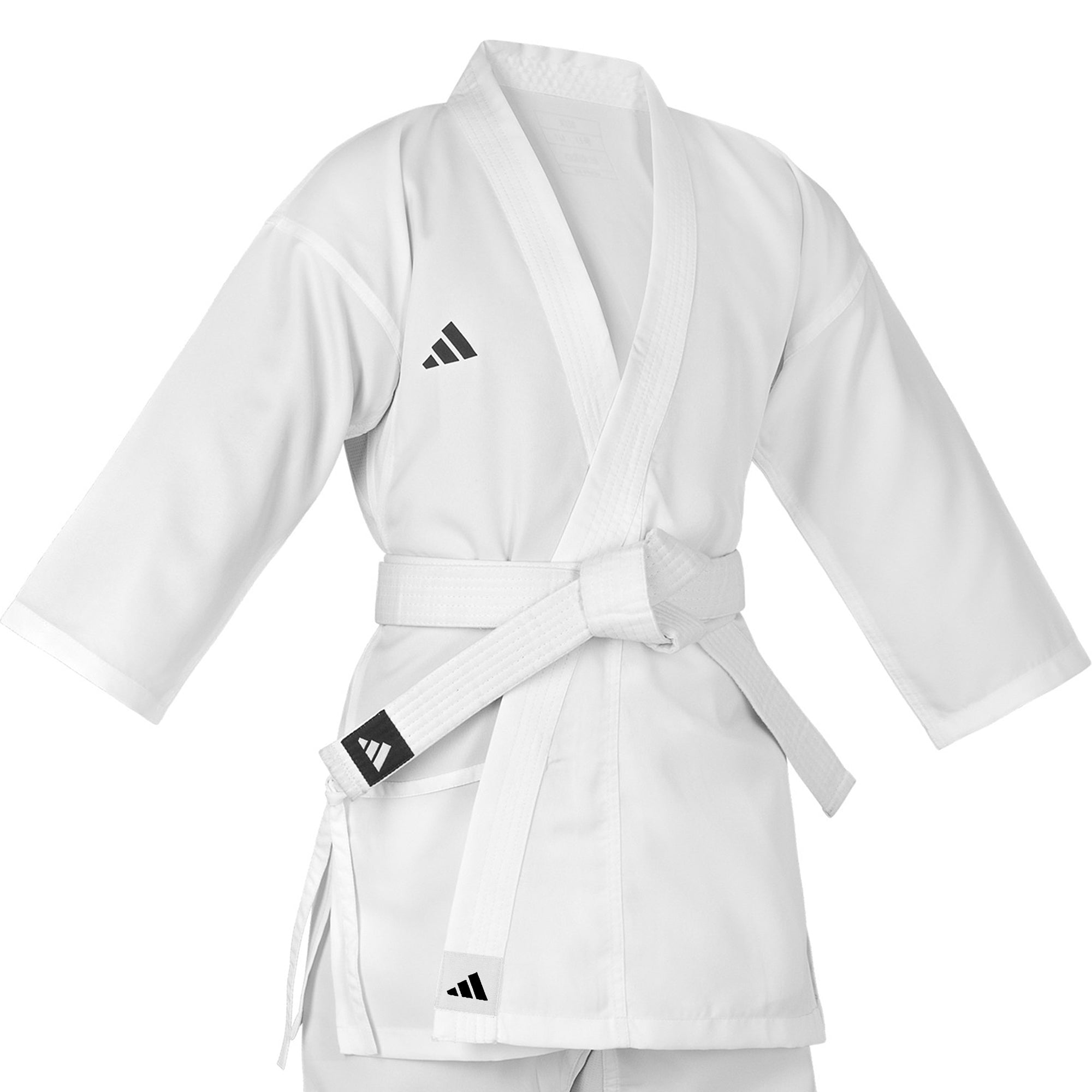 adidas White Karate Student Uniform Ultralight, Traditional Crossover, K150 (NON WKF Approved)