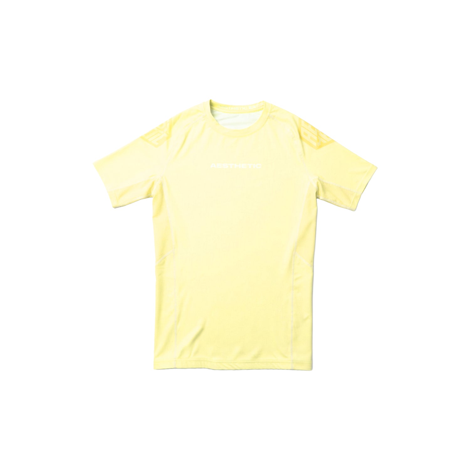 Pastel Yellow Short Sleeve Rashguard