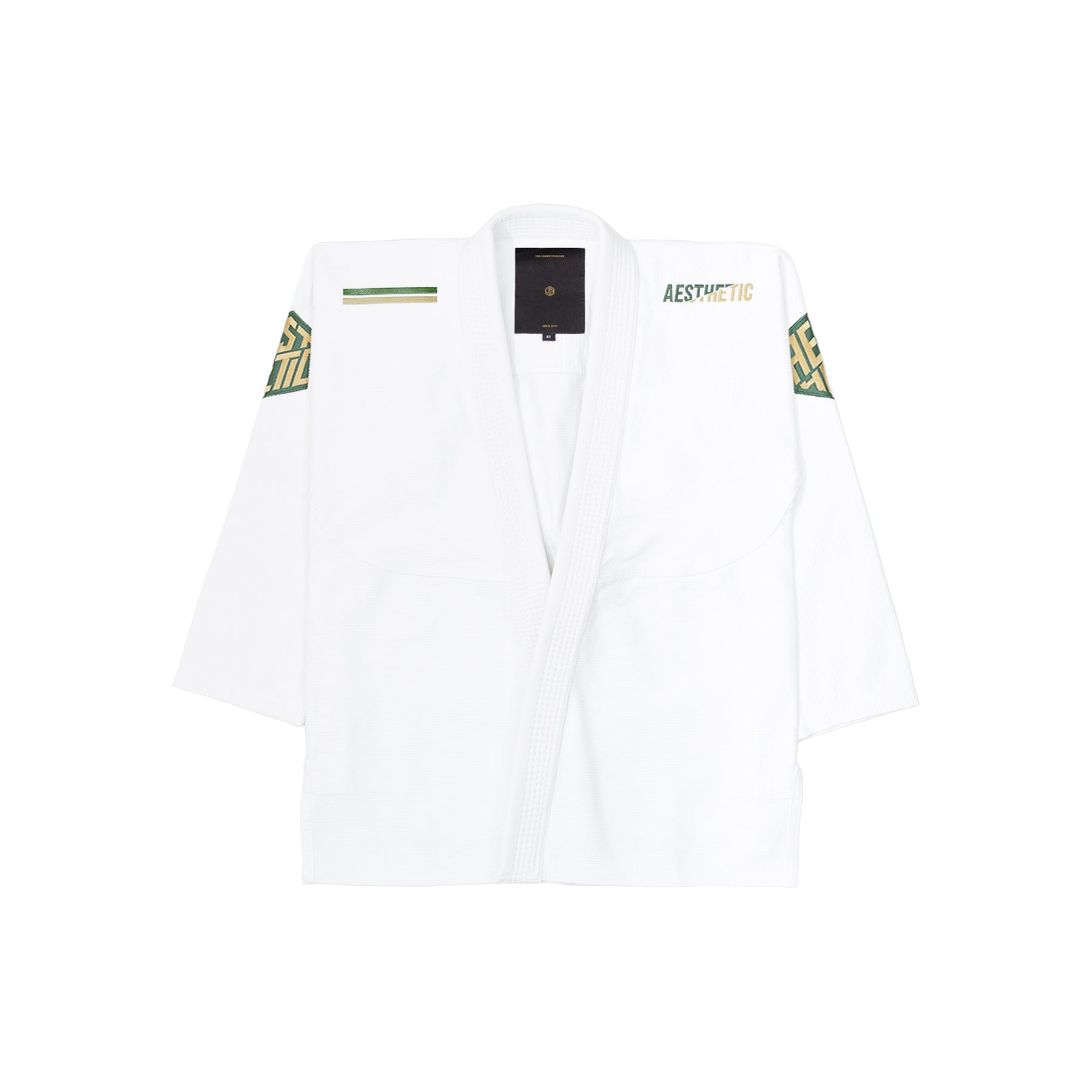 The Competitor Kimono (White/Pine Green)