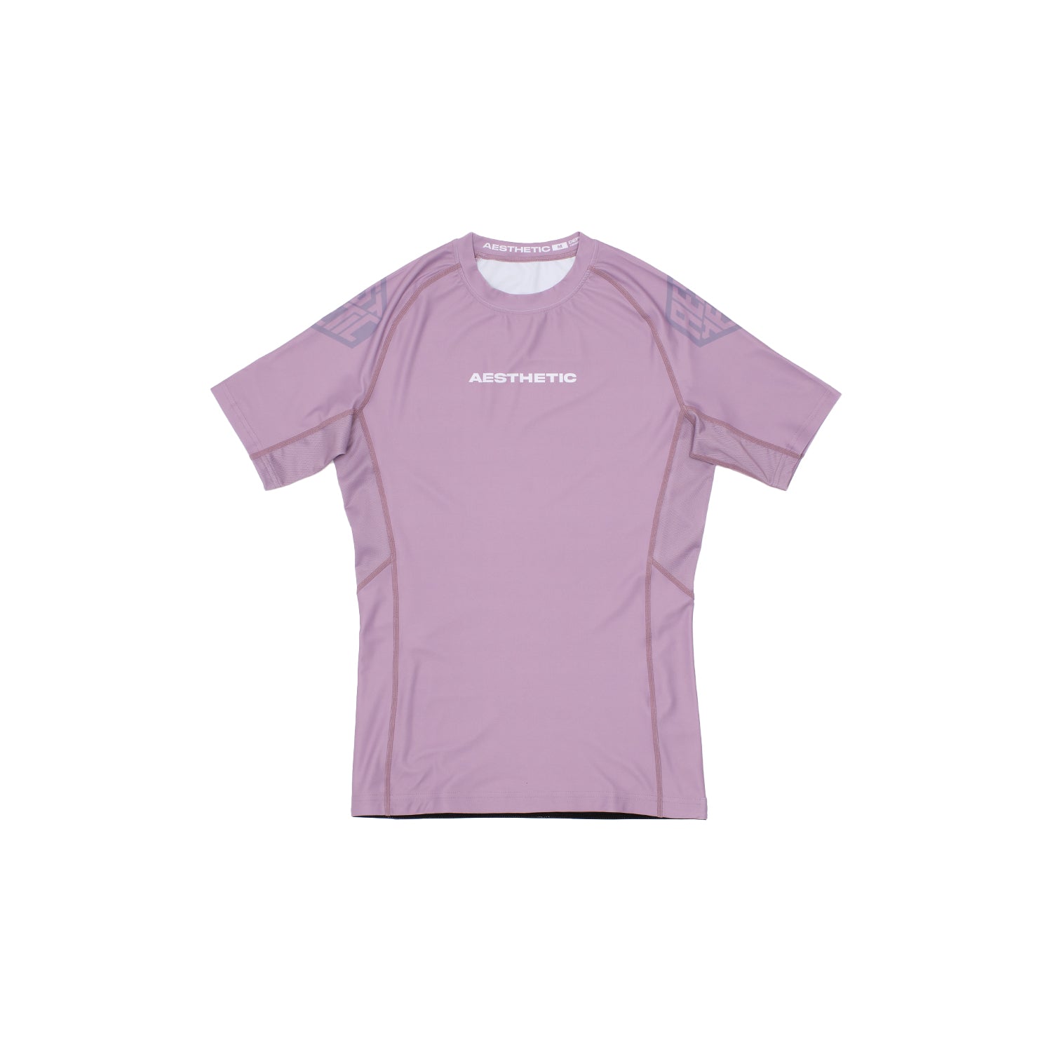 Pastel Dusty Purple Short Sleeve Rashguard