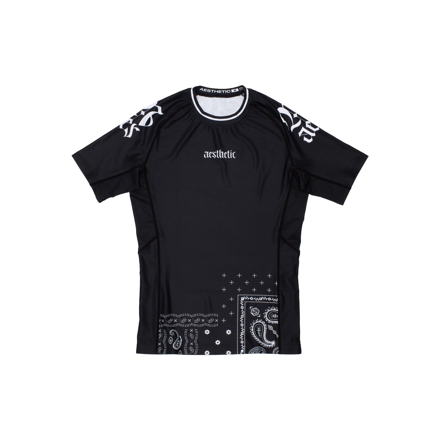 Paisley Short Sleeve Rashguard (Black)