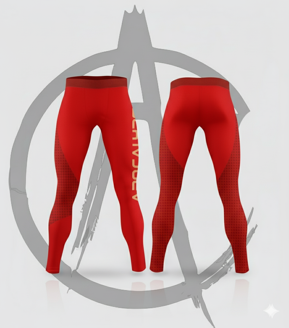 Men’s red leggings