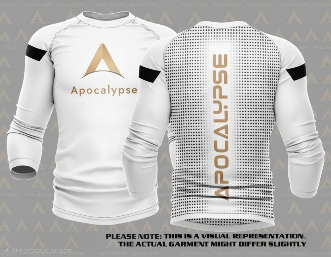 Kids White Long sleev rash guard