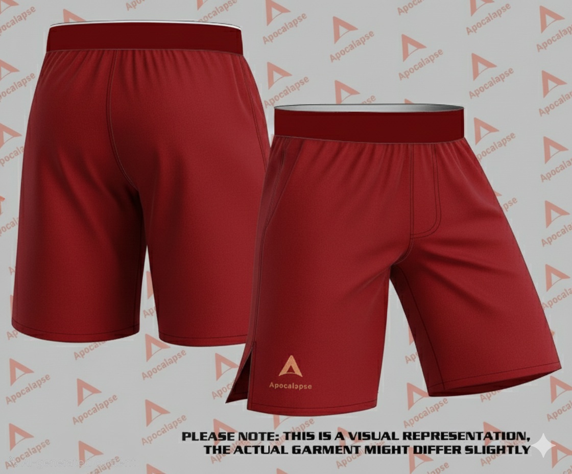Kids red MMA shorts