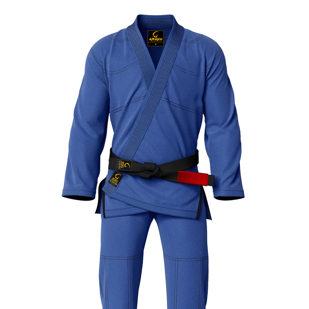 Araku Elite Blue With Black Stitching Brazilian Jiu Jitsu Bjj Gi