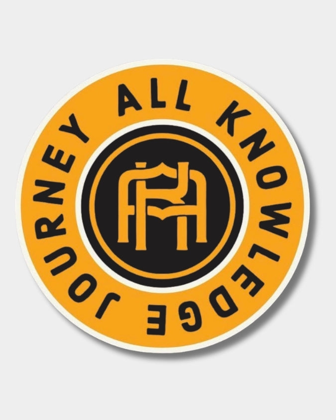 AK Retro Orange BadgeLogo Sticker – 3″ | All Knowledge