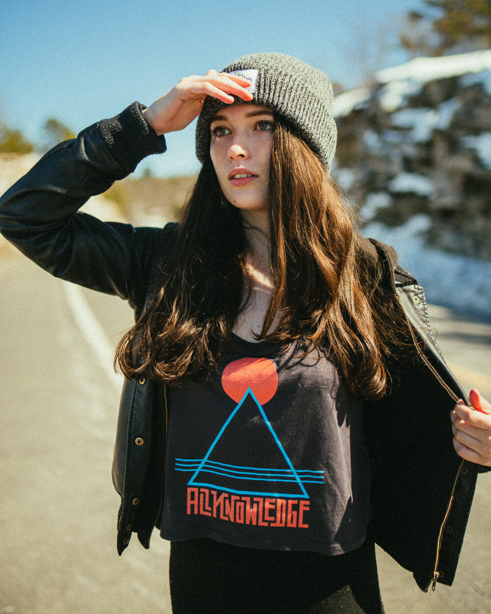 All Knowledge Retro Tank Crop Top