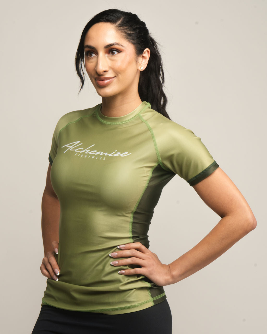 Signature Short Sleeve Rash Guard - Citrus Green