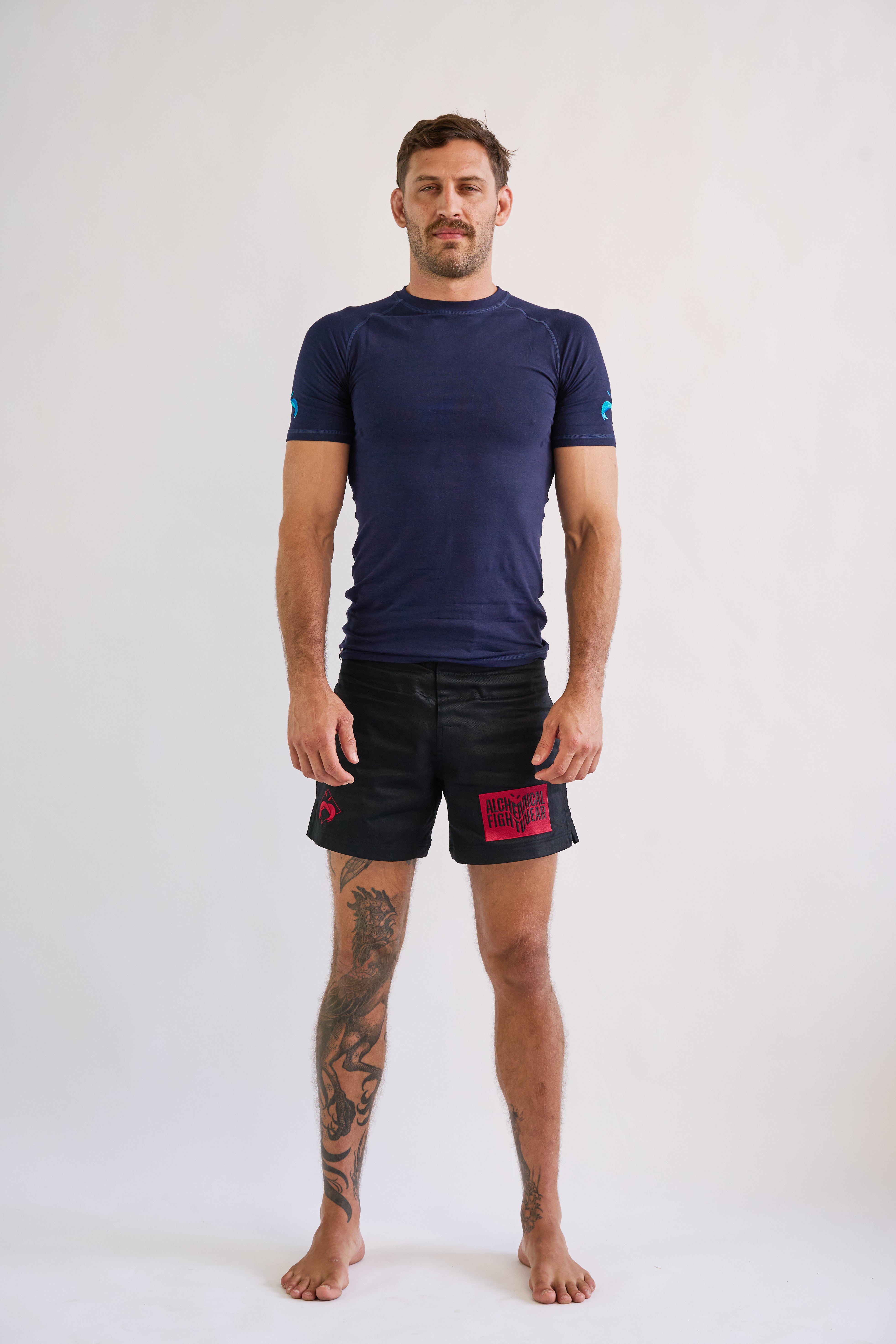 RESTOCKED: Hemp Navy Blue Rash Guard - Short Sleeve