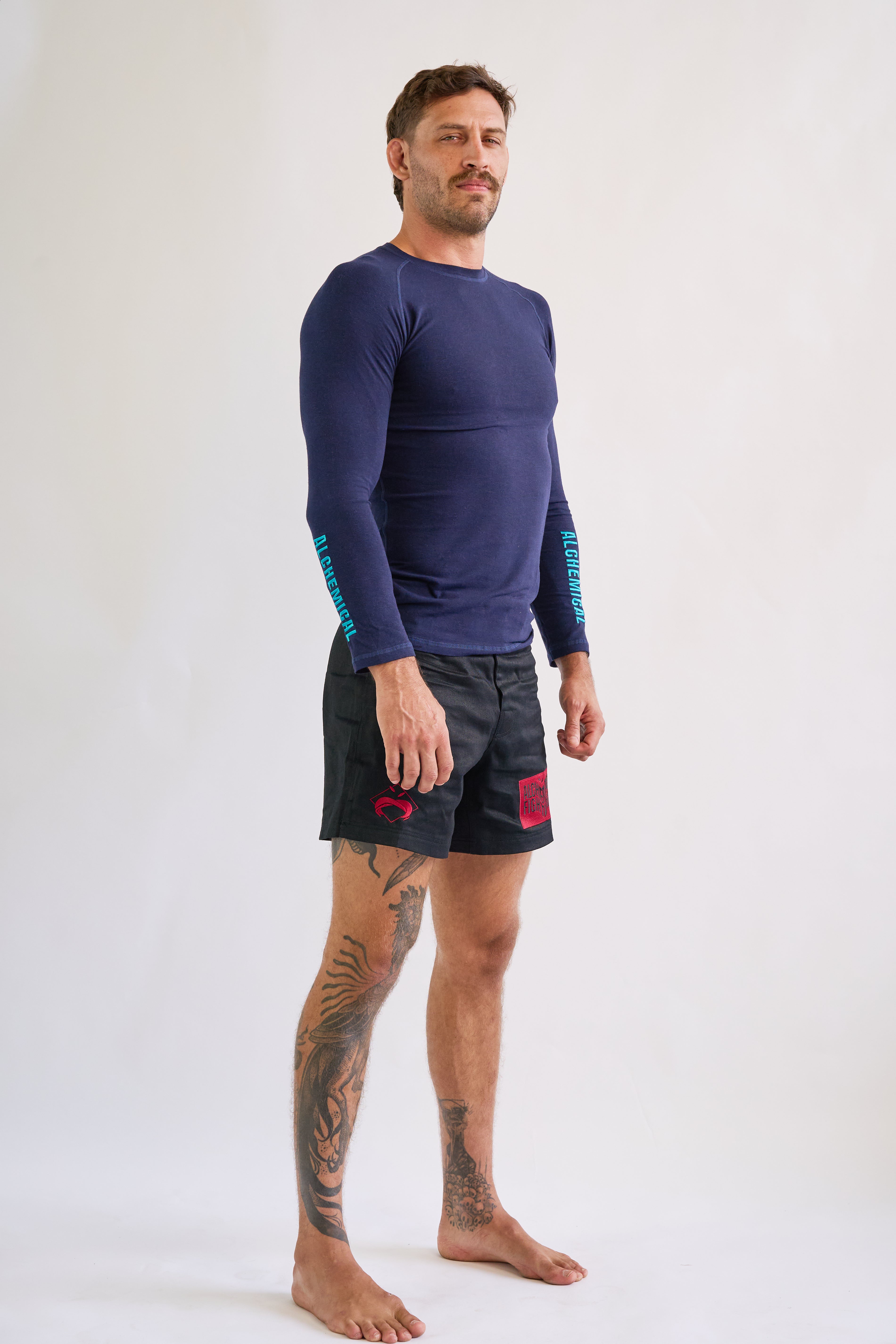 RESTOCKED: Hemp Navy Blue Rash Guard - Long Sleeve