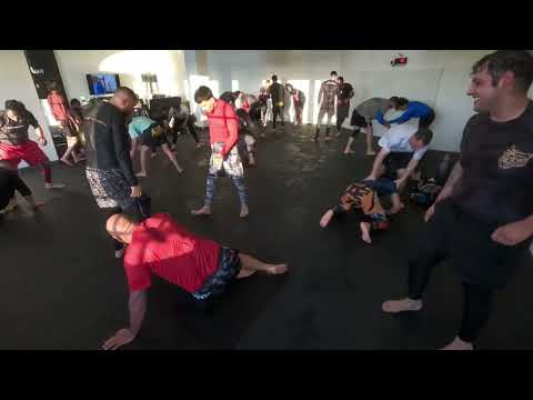 Having fun with the crew