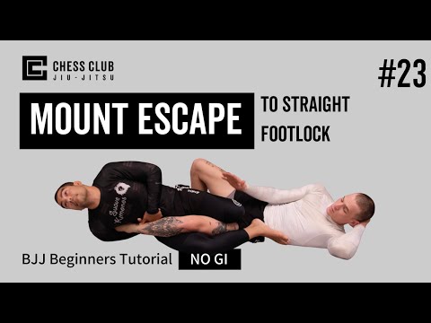 No Gi BJJ Beginners Tutorial - Mount Escape to Straight Footlock