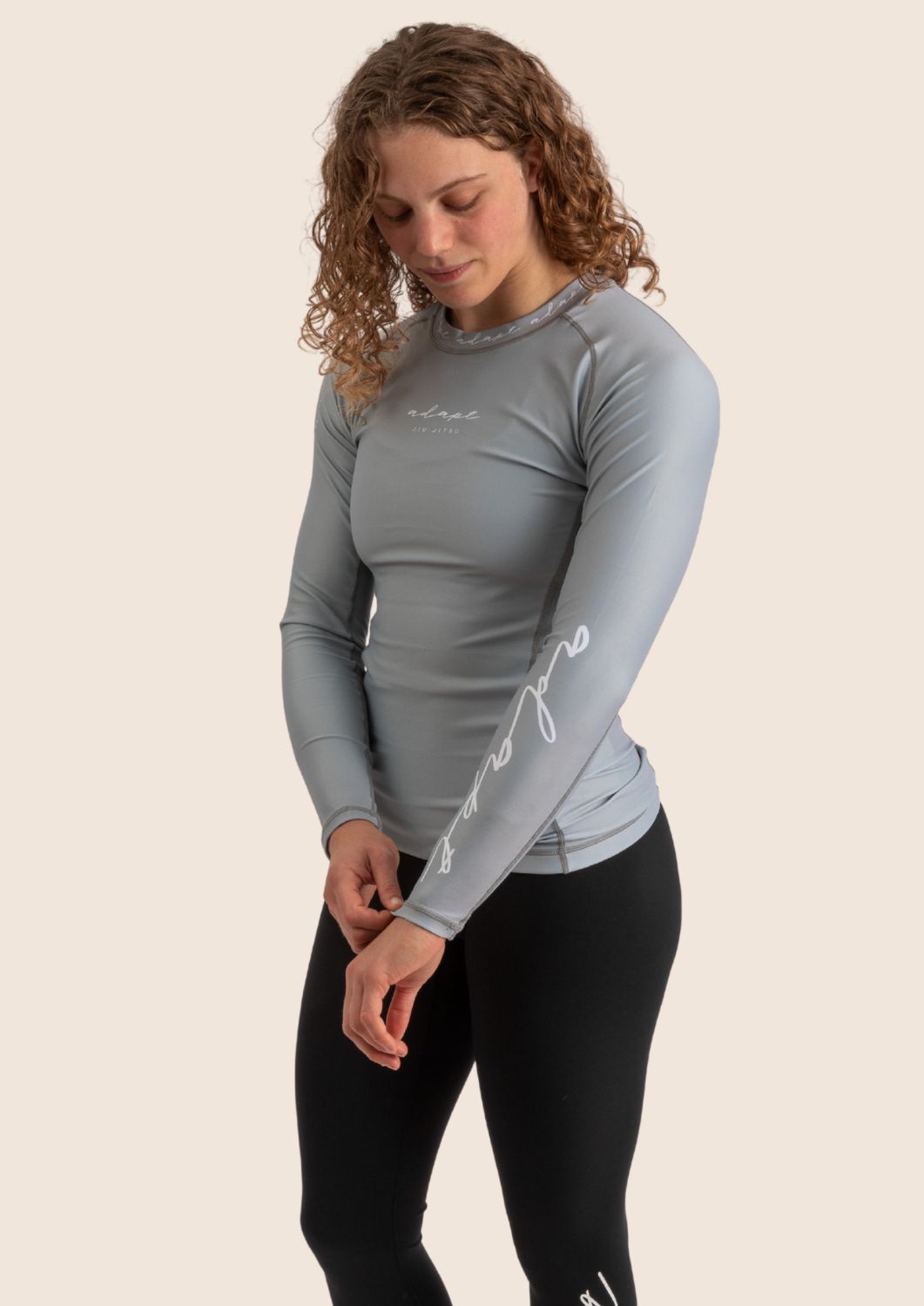 Women’s Long‑Sleeved Technical Rashguard - Silver