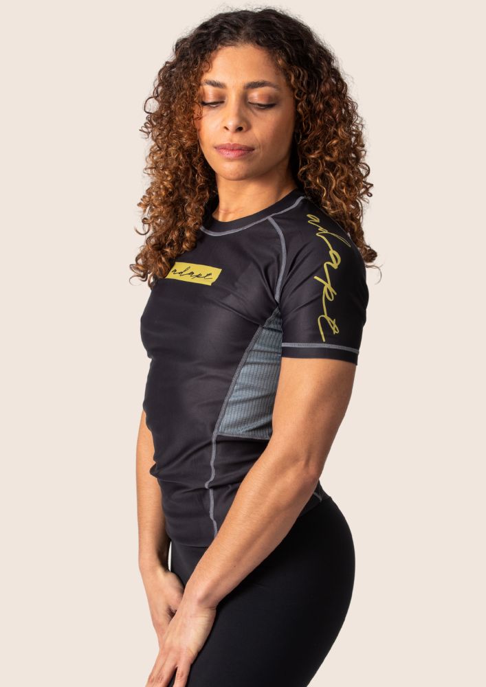 Women's Technical Rashguard - Black & Gold