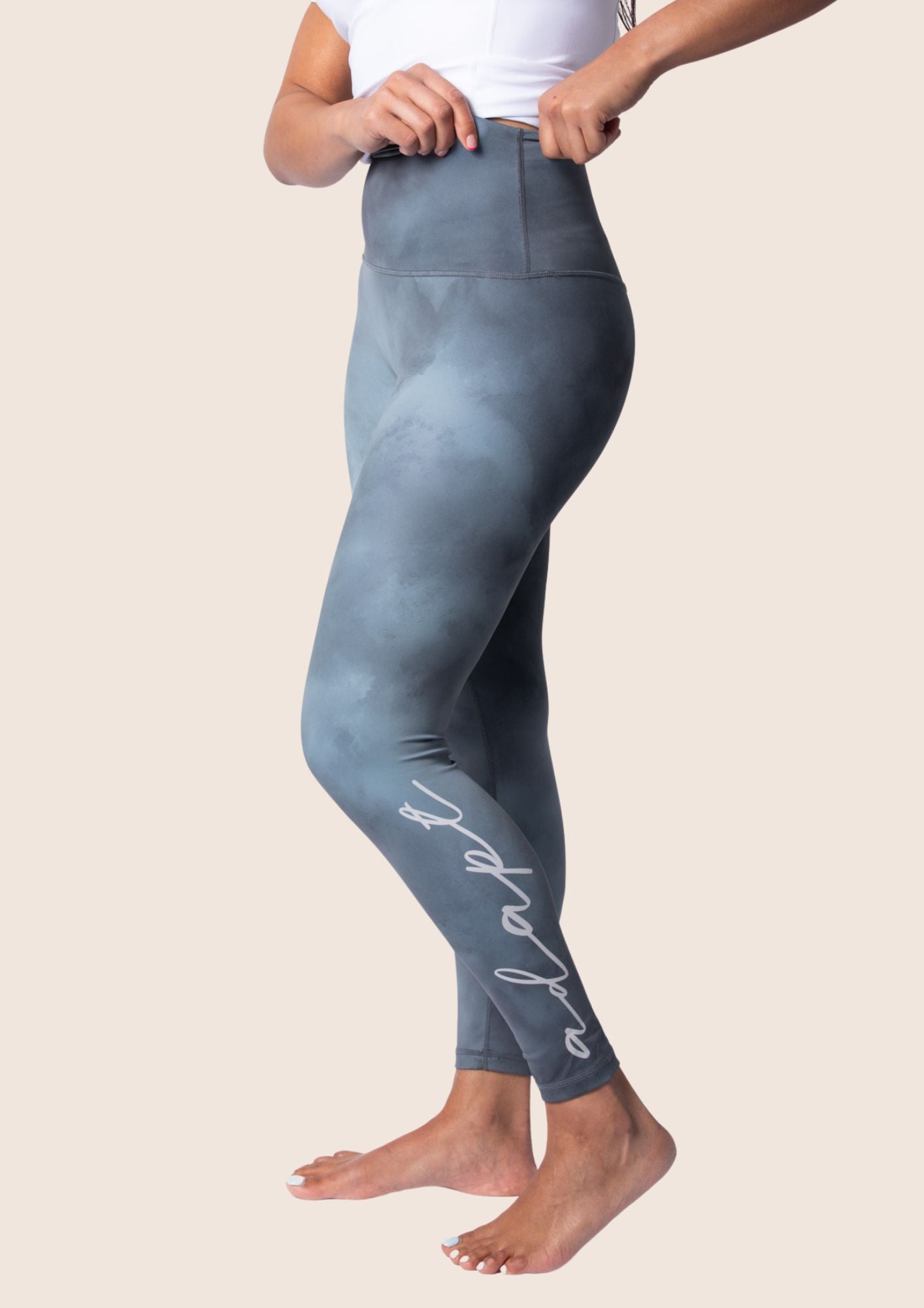 Women’s High‑Waisted Training Leggings – Onyx Grey